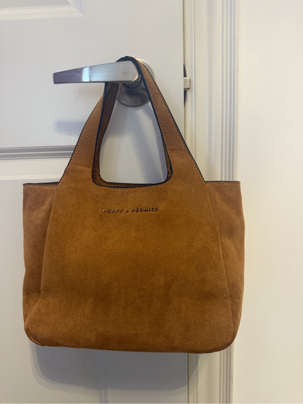 POPPY & PEONIES Suede PICK ME UP Cognac